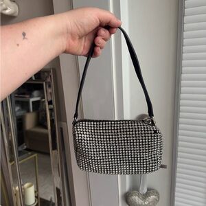 Alexander Wang Rhinestone Medium Heiress Rhinestone Mesh Pouch Bag